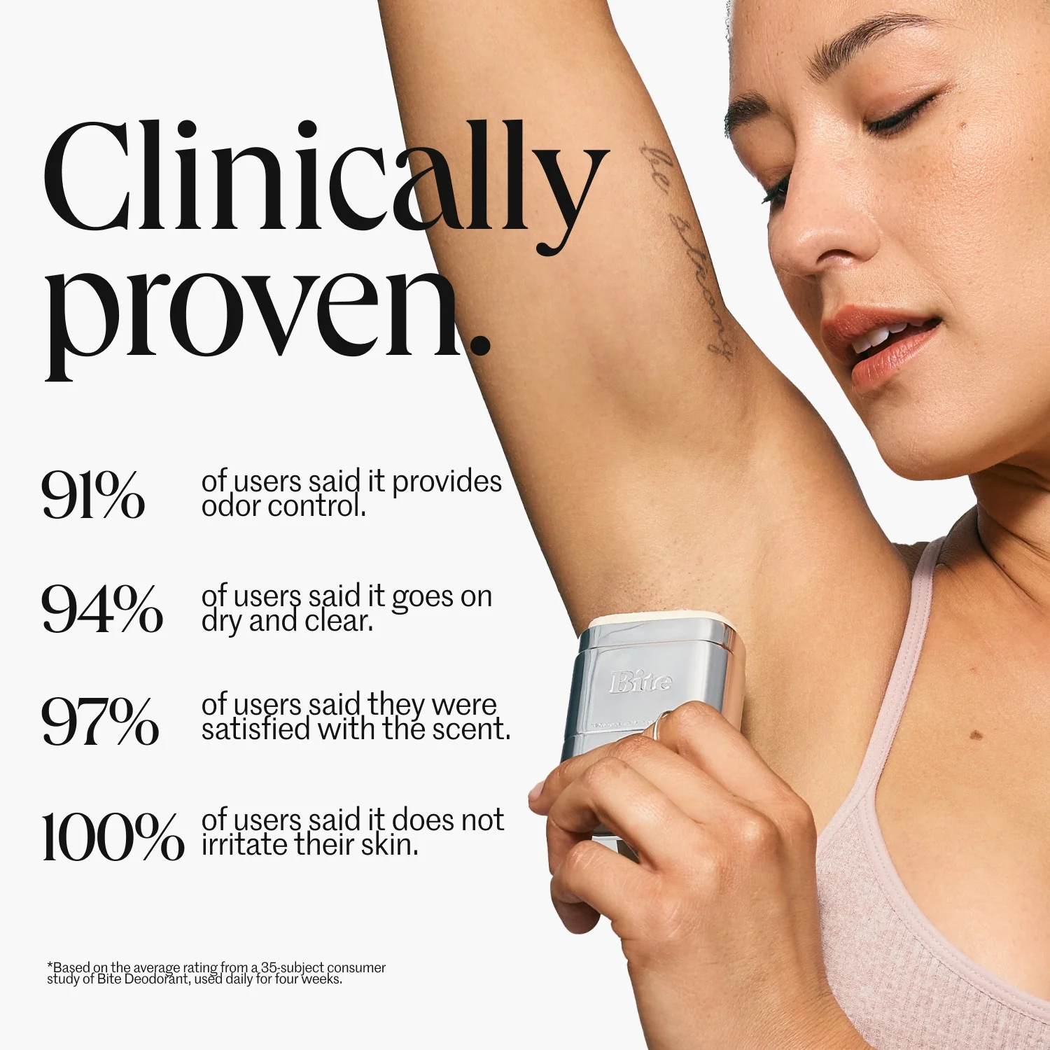 Refillable Natural Deodorant by Bite - Clinically Proven Odor Control, Long-Lasting, Aluminum-Free - Image 2